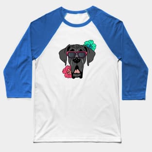 Summertime Great Dane Baseball T-Shirt